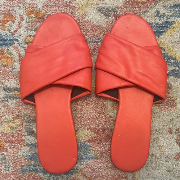 Urban Outfitters Shoes - UO Red/Coral Sandal Flats